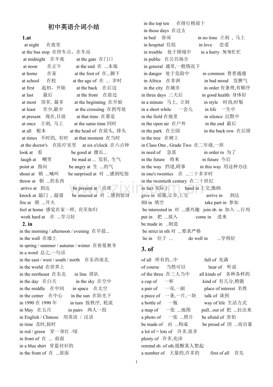 初中英语介词小结.doc_第1页