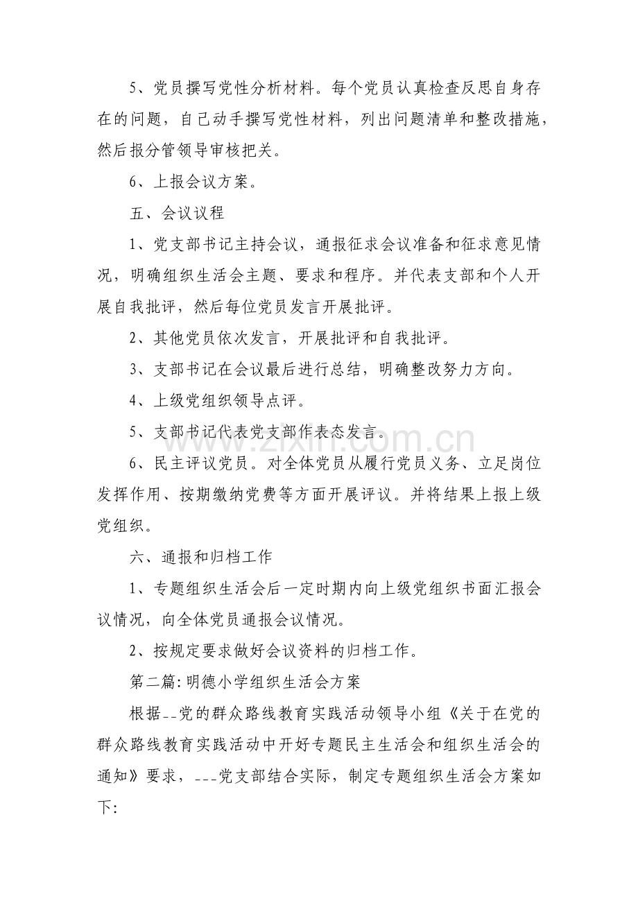 明德小学组织生活会方案范文(通用3篇).pdf_第2页