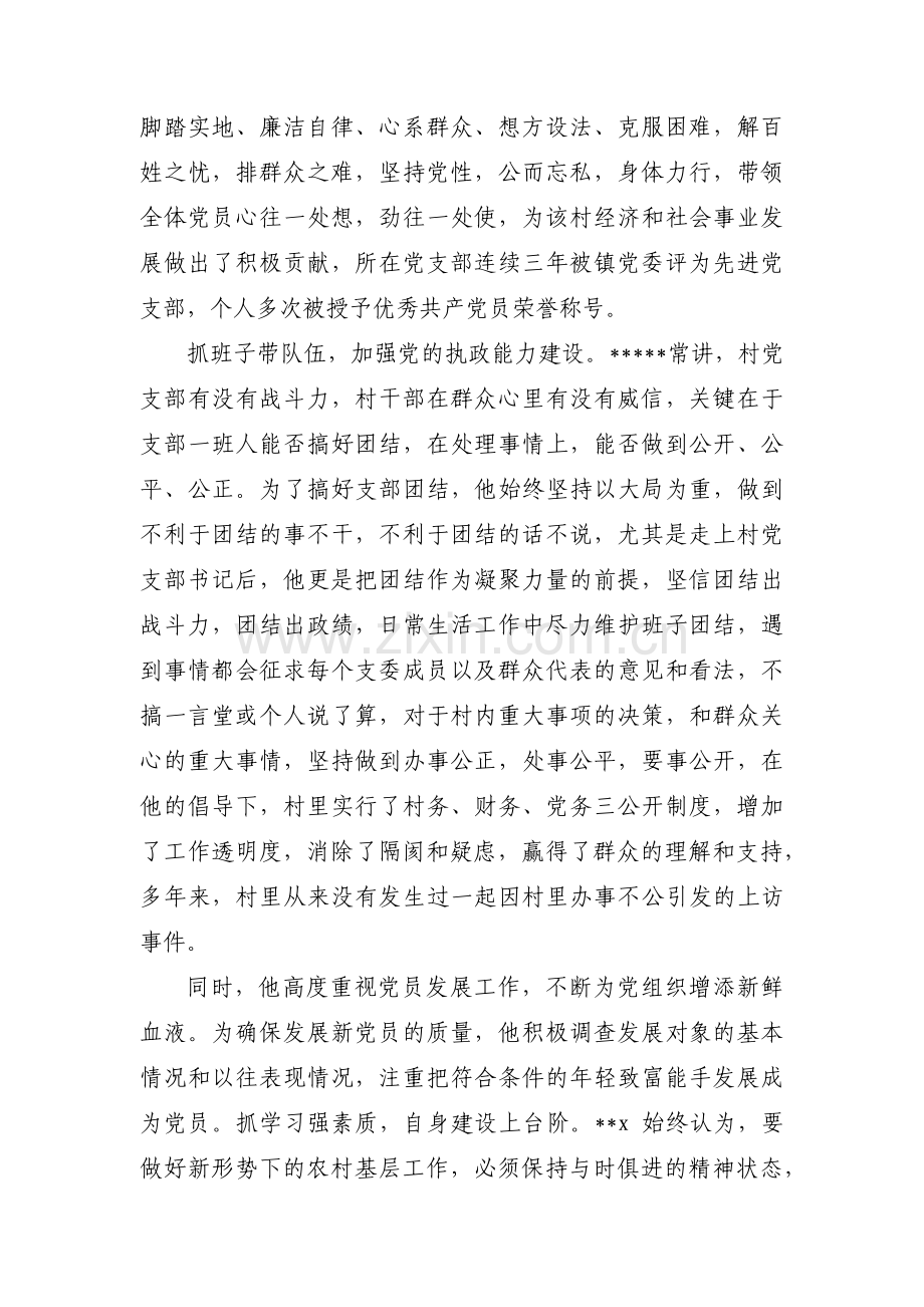 村支部书记先进事迹材料(锦集5篇).pdf_第3页