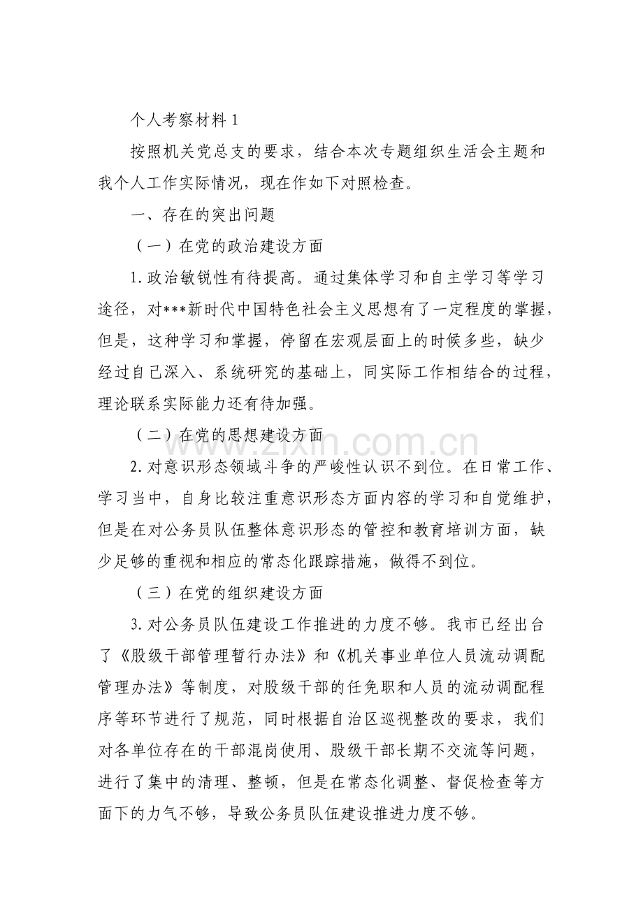 个人考察材料范文(四篇).pdf_第1页