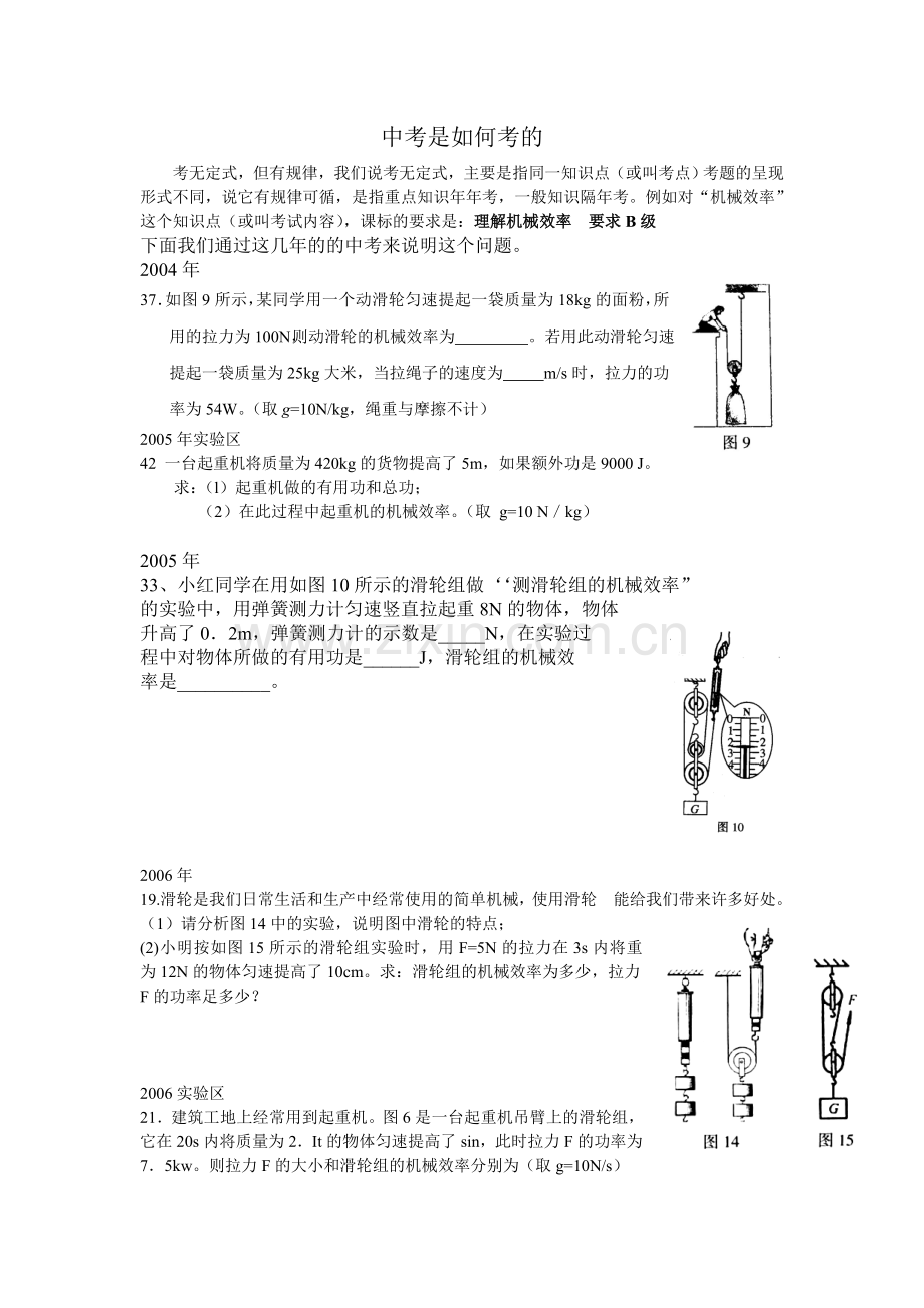 关于“机械效率”的中考典型题.doc_第1页