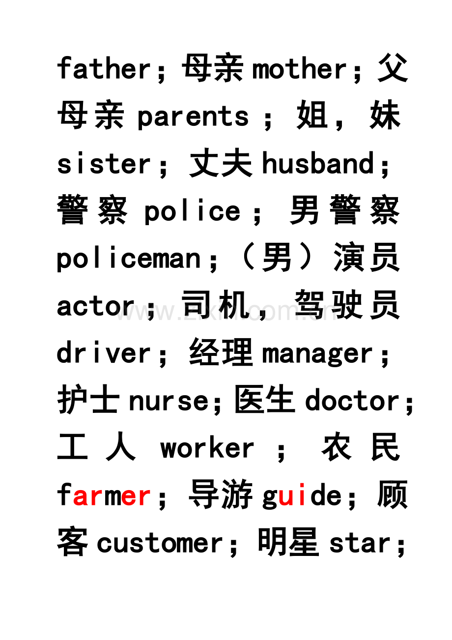 外研版七年级英语上册分类词汇表.doc_第3页