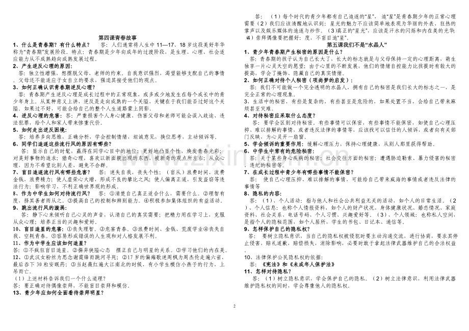 八年级上册思想品德复习提纲.doc_第2页