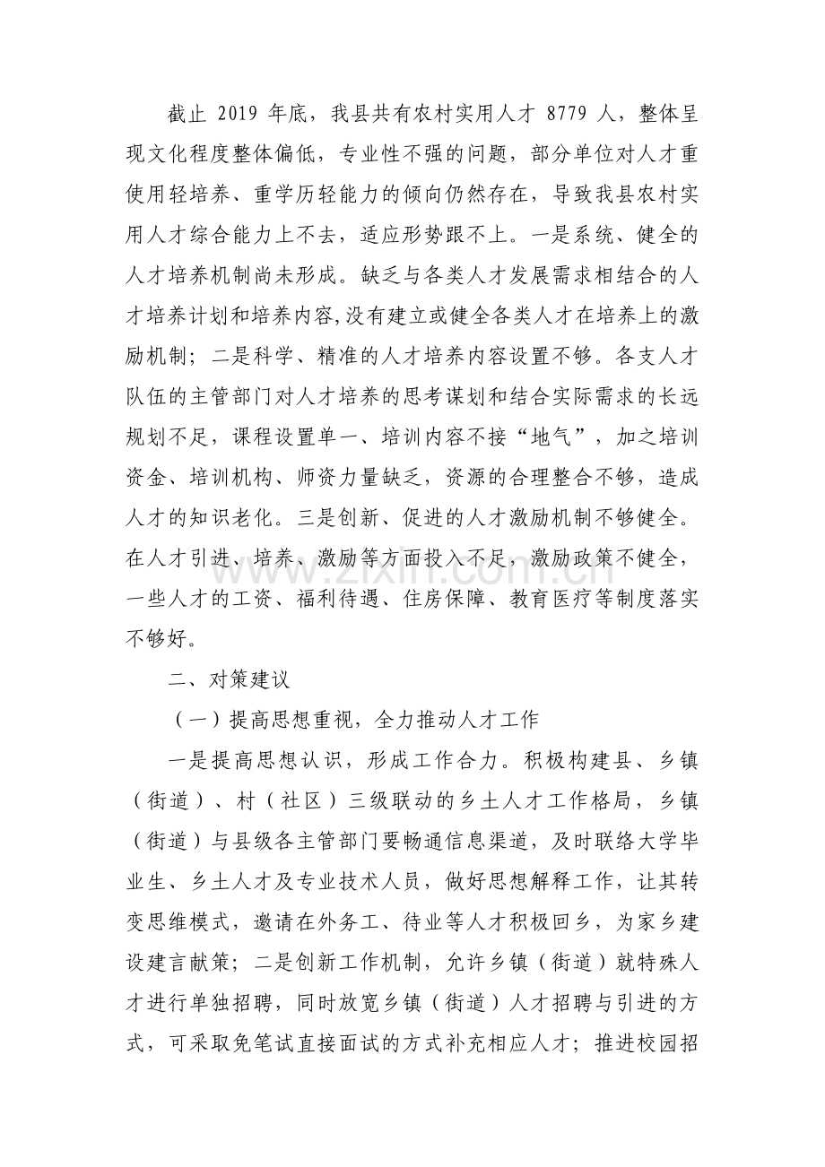 乡村振兴存在的问题及建议范文(通用11篇).pdf_第3页