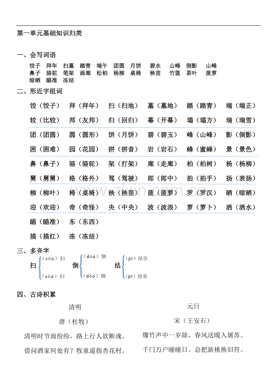 苏教版二年级下册语文基础知识点归纳.doc_第1页