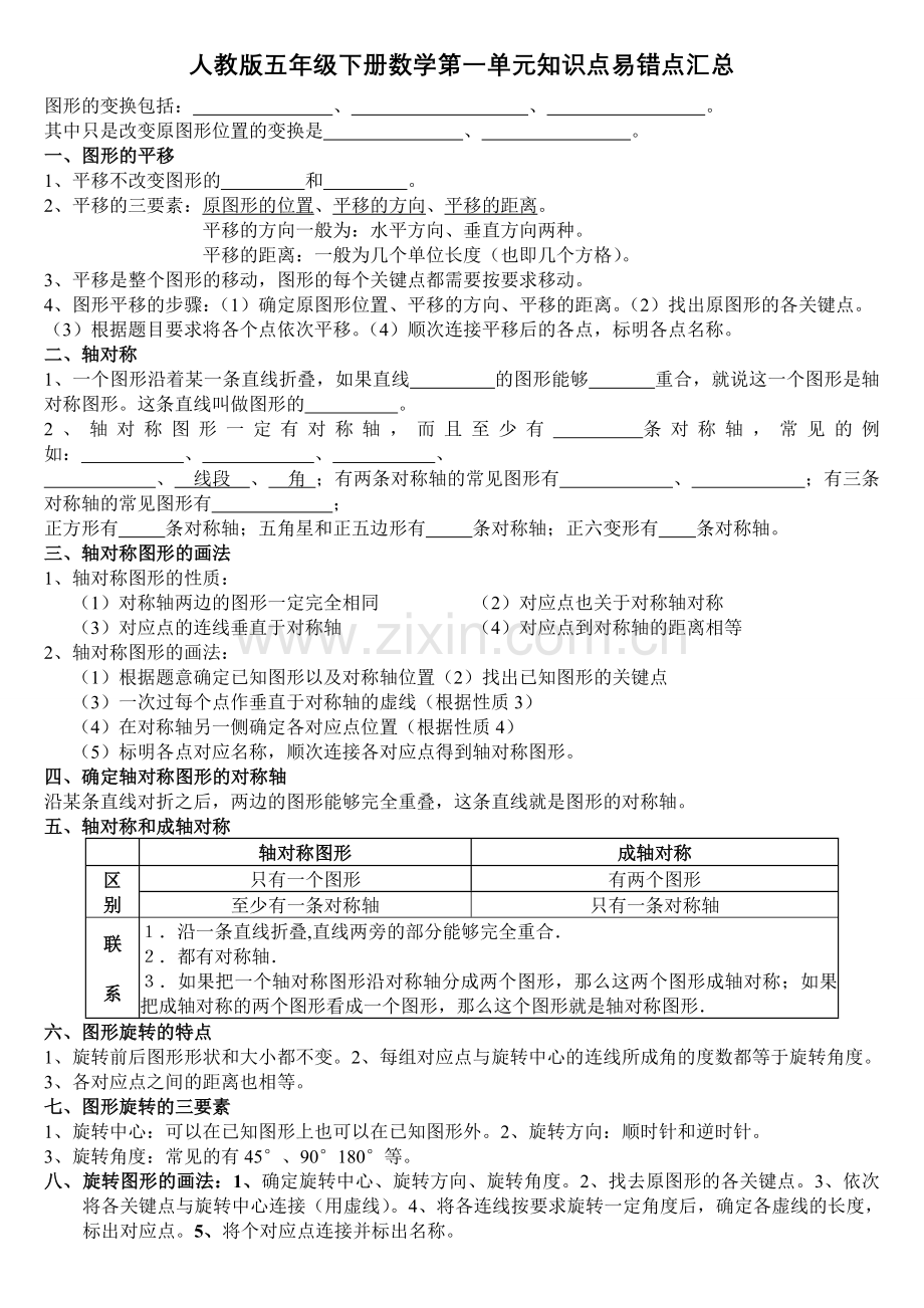 人教版五年级下册数学第一单元知识点汇总(配练习).doc_第1页