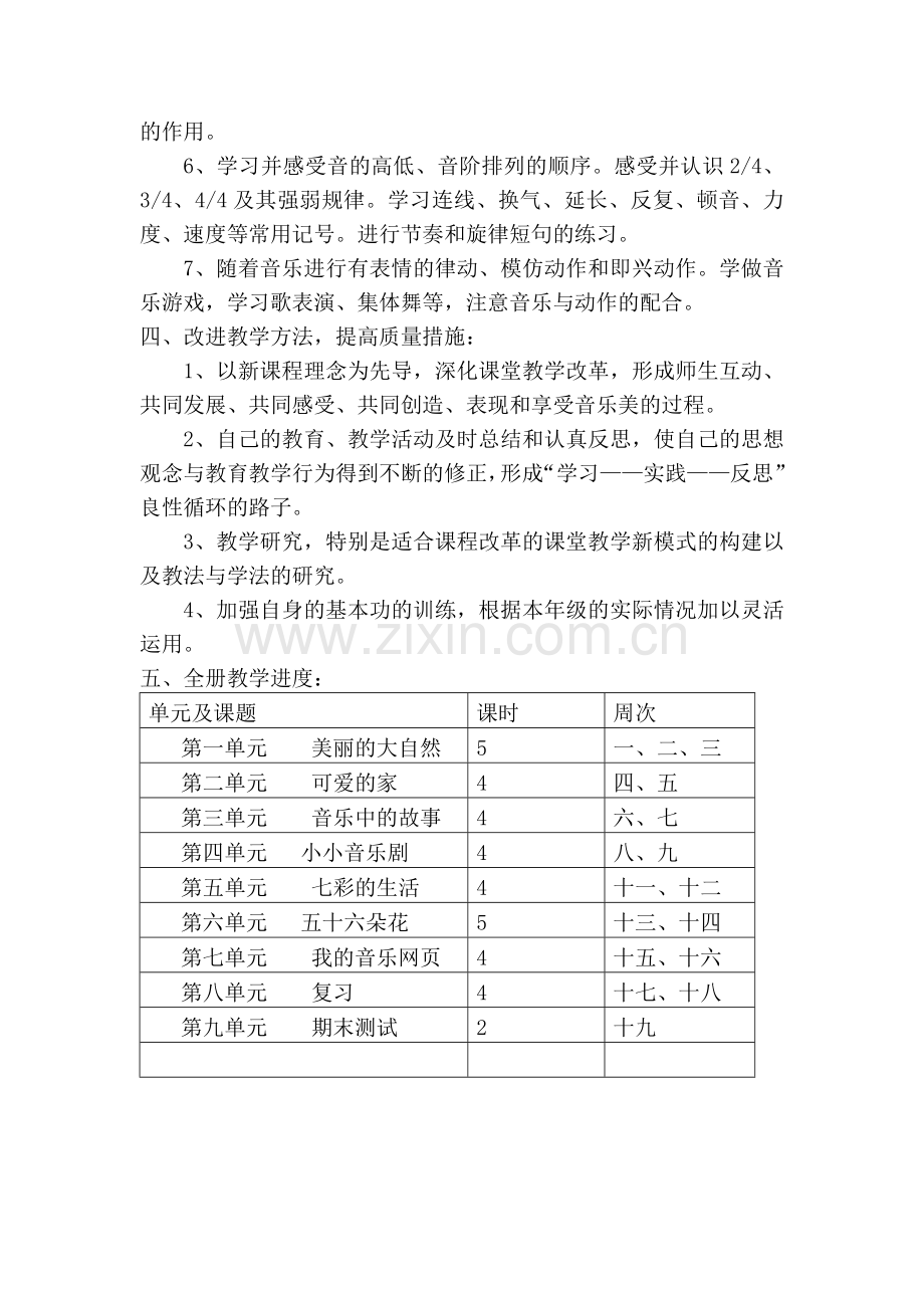 人教版小学三年级下册音乐教学计划.doc_第2页