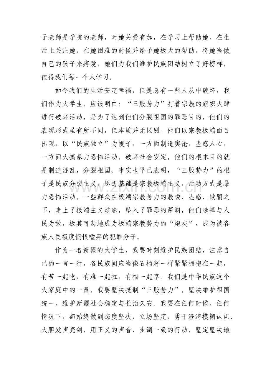 反对三股势力维护民族团结发声亮剑范文(8篇).pdf_第2页