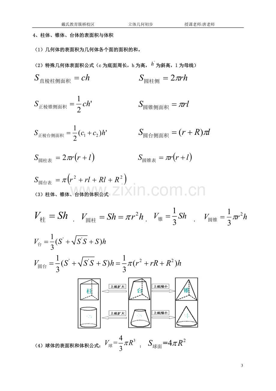 高中数学必修二立体几何立体几何总知识点.doc_第3页