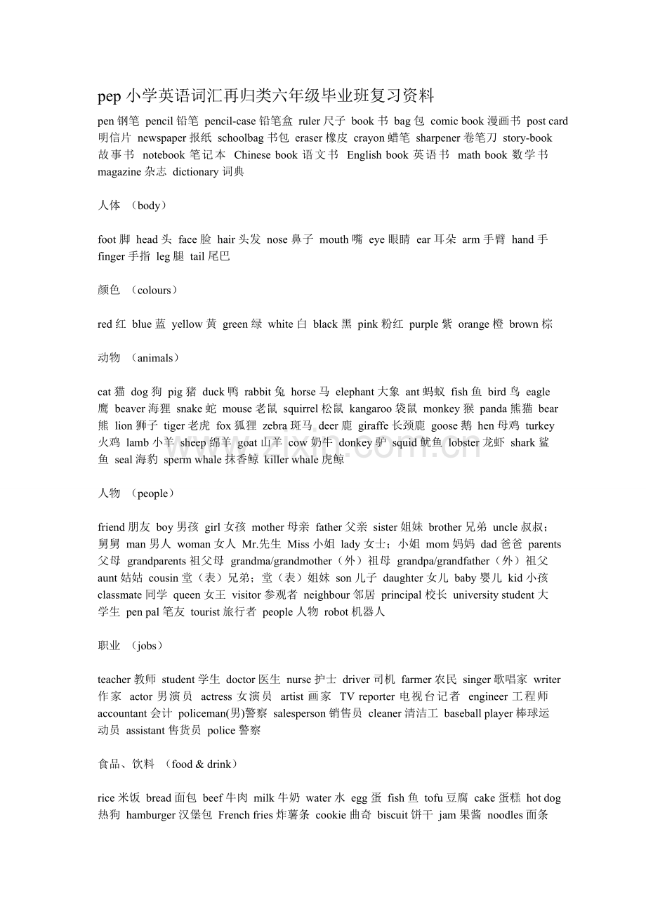 小学升初中英语复习资料.doc_第1页