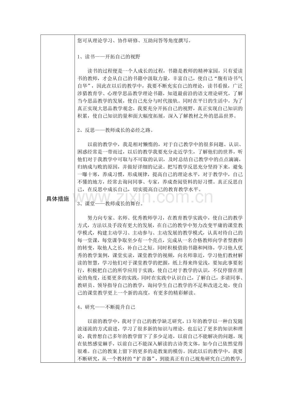 第二阶段【作业表单】教师个人本项目研修计划参考表单（朱敏华）.doc_第2页