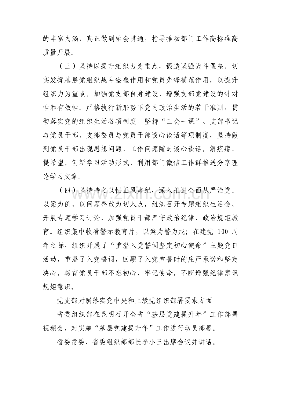 支部对照落实党中央和上级党组织部署要求方面9篇.pdf_第2页