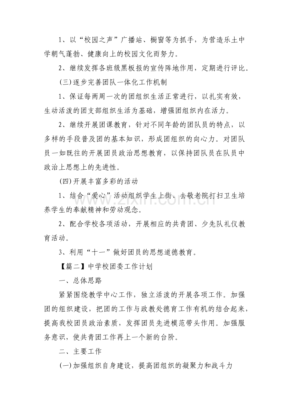 关于中学校团委工作计划【三篇】.pdf_第2页