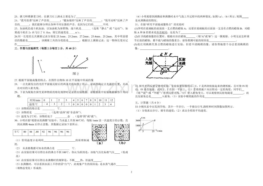 新人教版八年级物理上册期中试卷改.doc_第2页