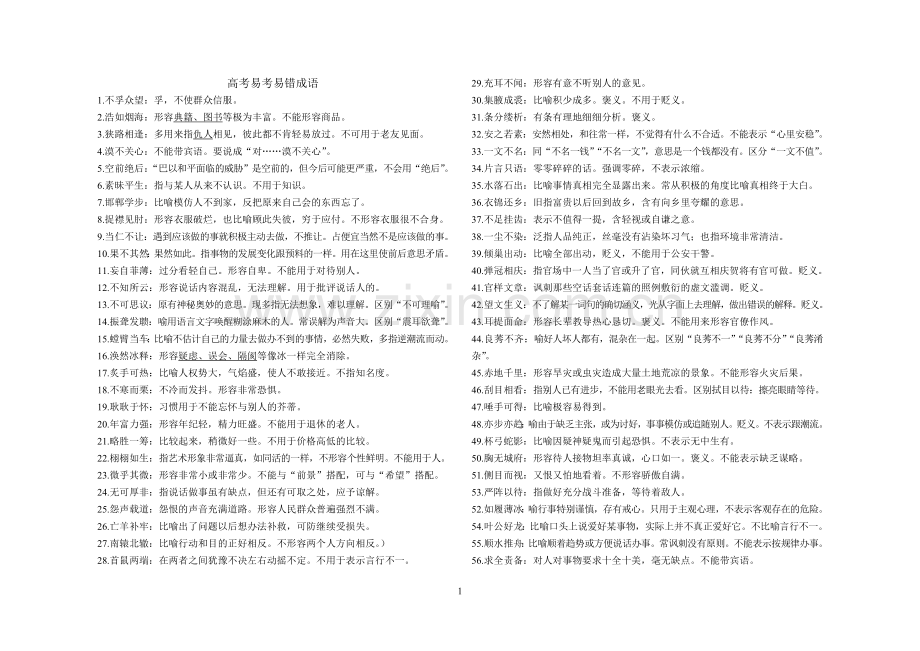 高考易考易错成语例句及详析.doc_第1页