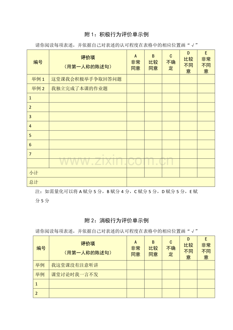 第五阶段【参考模板】行为态度评价问卷.docx_第3页