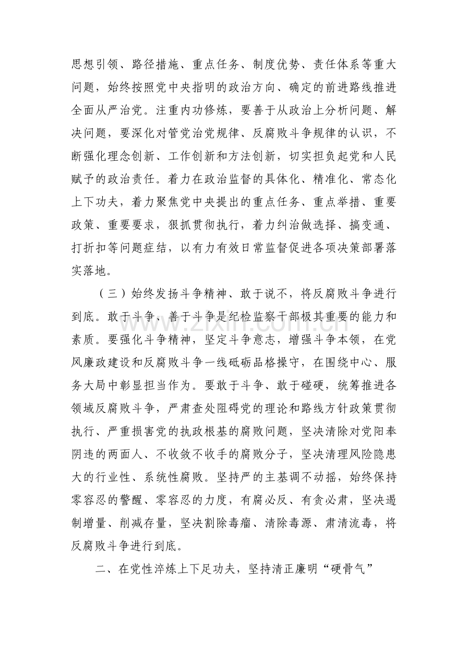 铸就新时代纪检监察干部铁军队伍党课范文(通用3篇).pdf_第3页