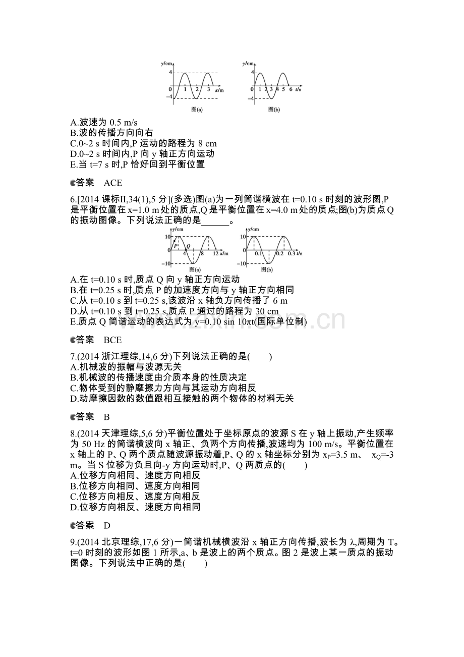 专题十四机械振动与机械波.docx_第2页