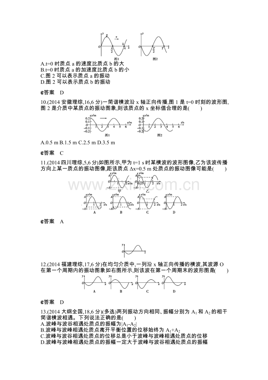 专题十四机械振动与机械波.docx_第3页