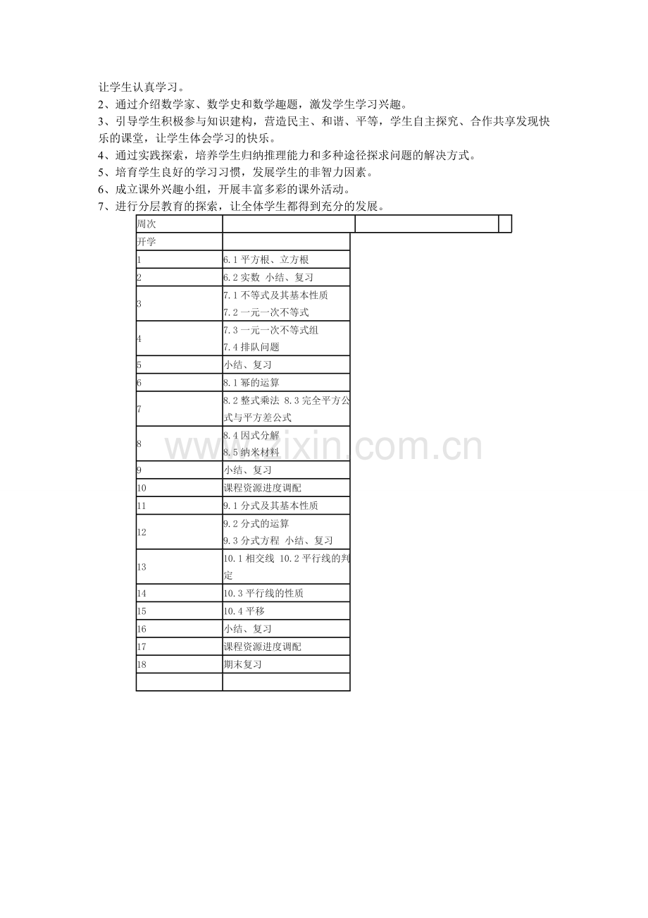 七年级下册数学教学计划田.doc_第2页