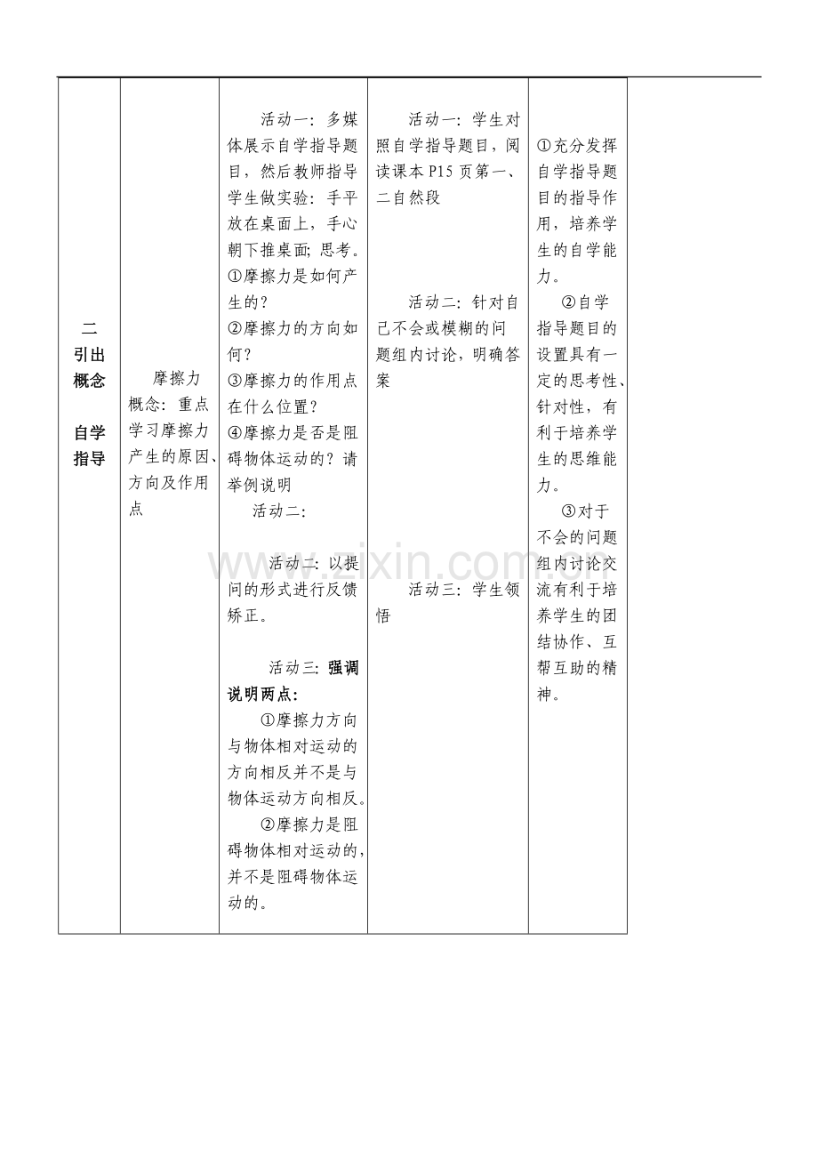 八年级物理苏教版下册教案：第八章《三、摩擦力》.doc_第2页