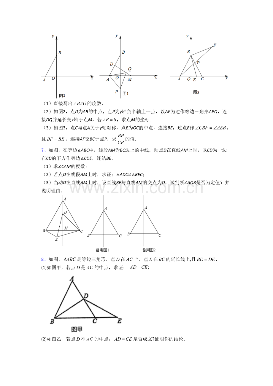 八年级上学期压轴题数学试题带答案.doc_第3页