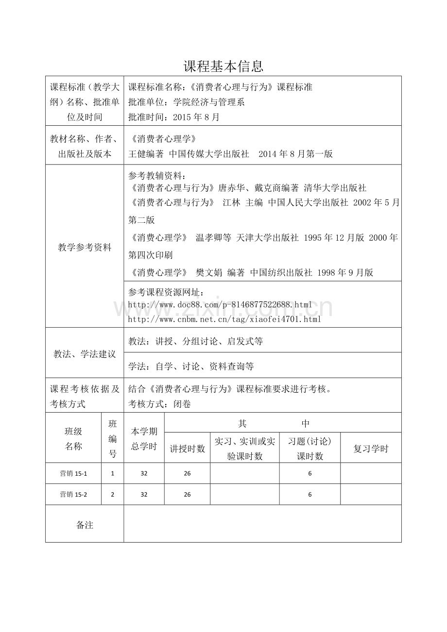 教材.教案--消费者心理与行为教案.doc_第2页