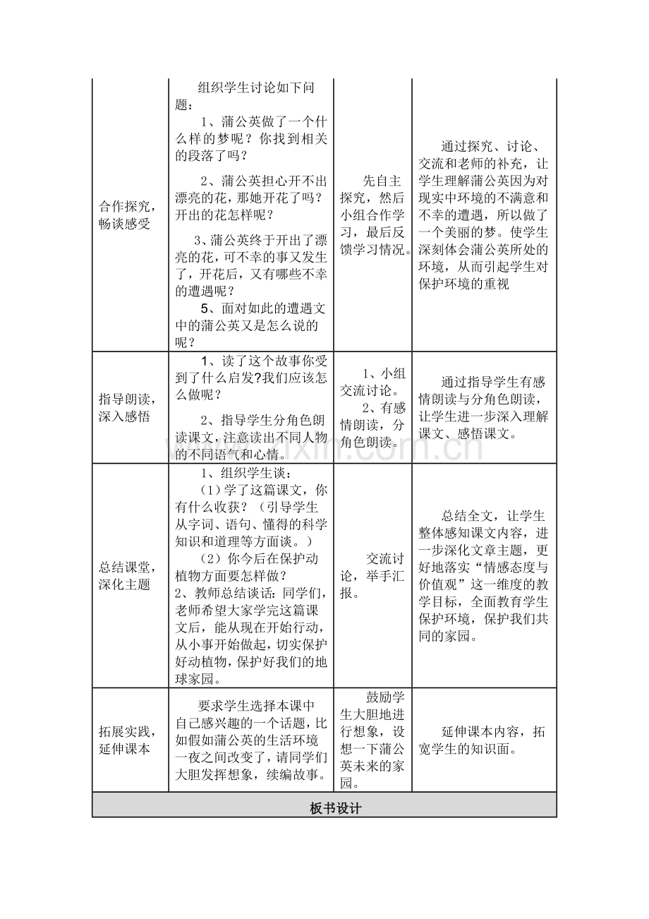 《蒲公英的梦》教学设计与反思.doc_第3页