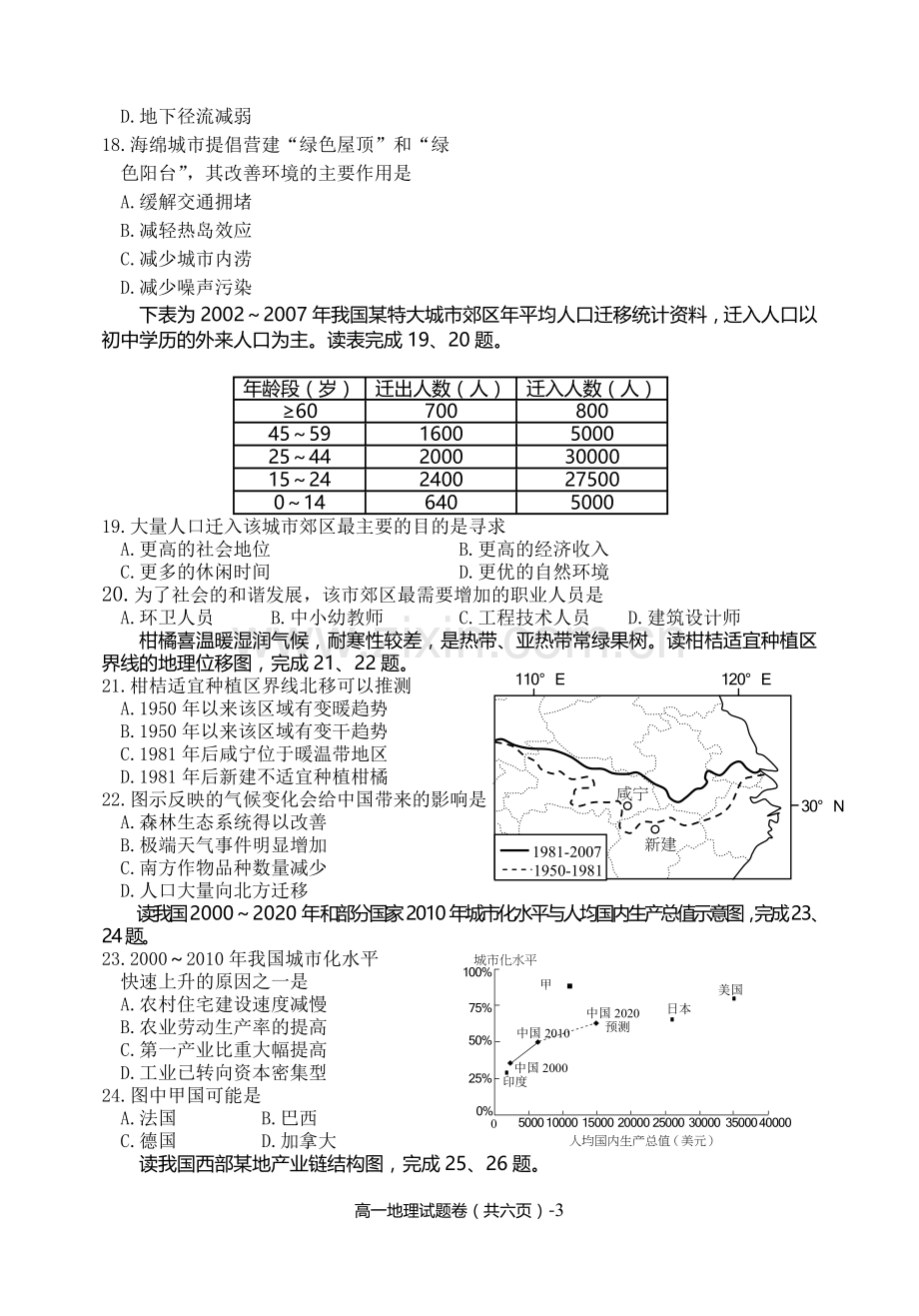 高一地理试题卷.doc_第3页