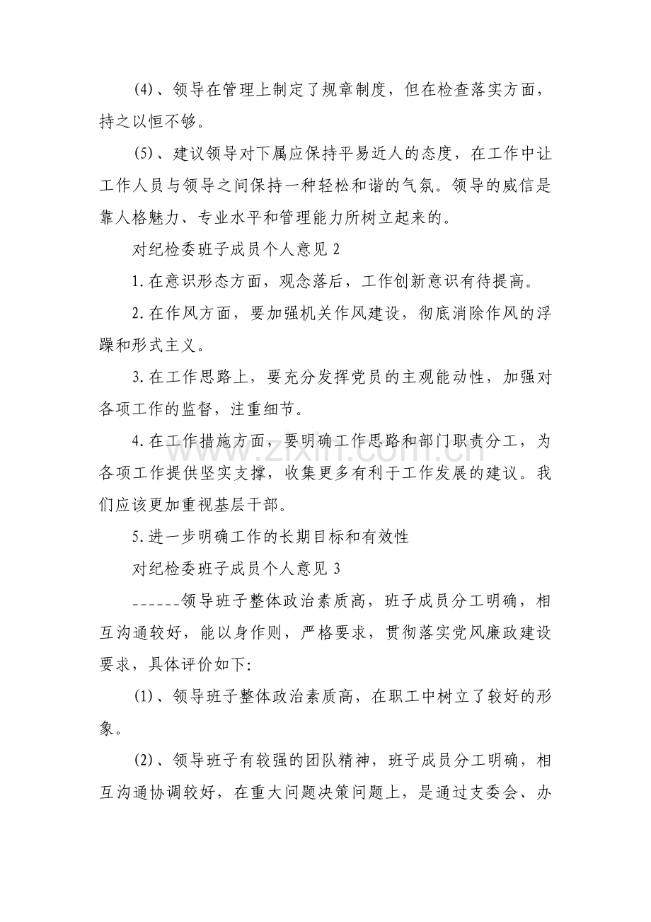 对纪检委班子成员个人意见范文(6篇).pdf_第2页