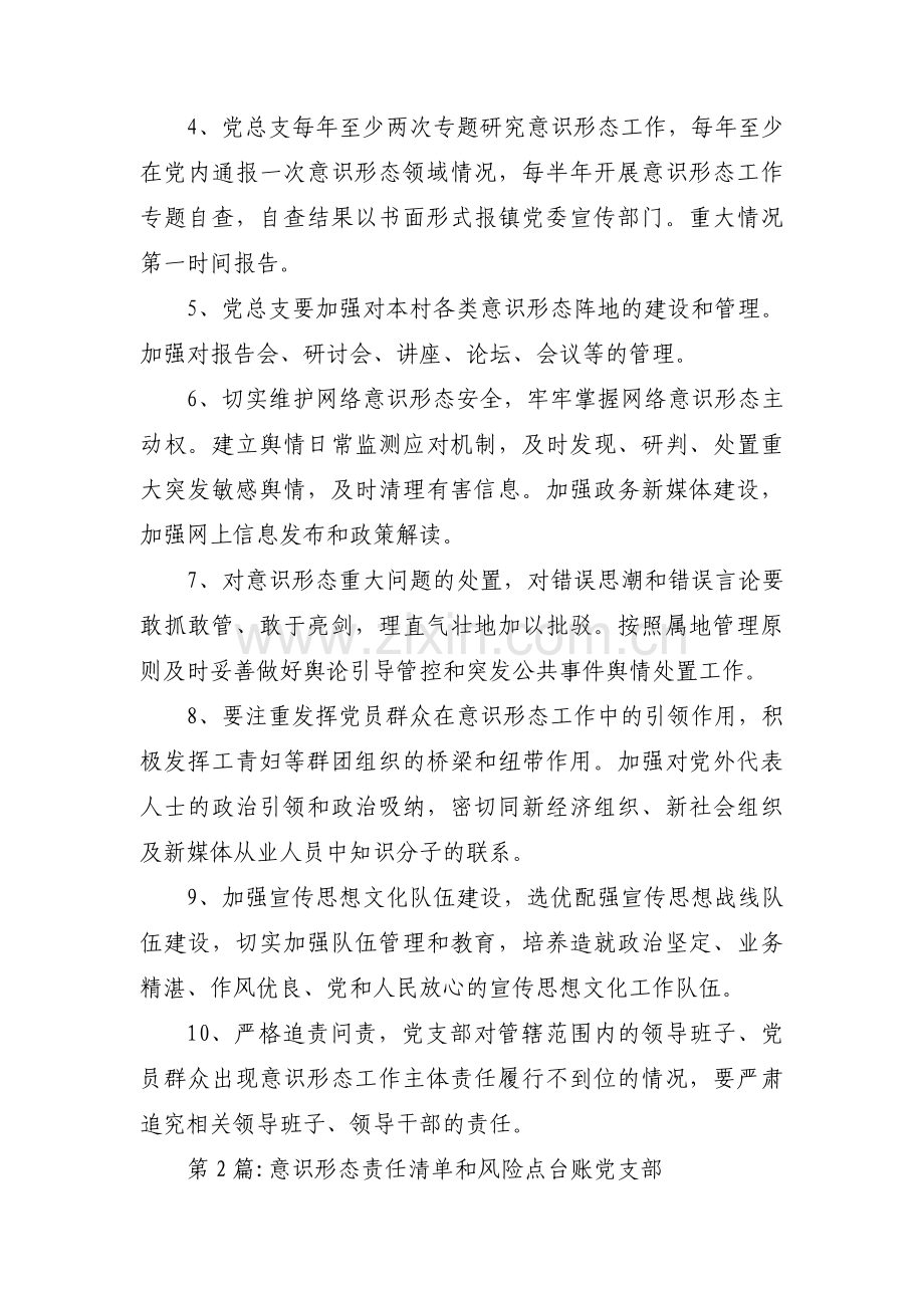 意识形态责任清单和风险点台账党支部三篇.pdf_第2页