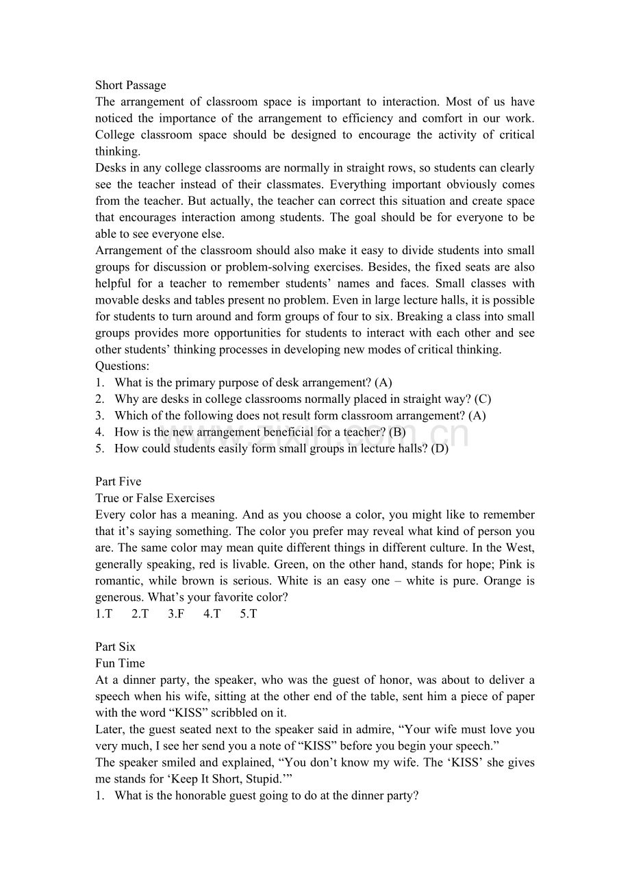 新动力 大学英语听力教程Unit 4原文及答案.doc_第2页