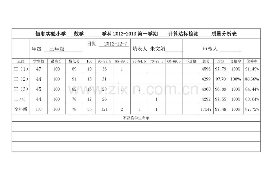 三年级计算检测.doc_第1页