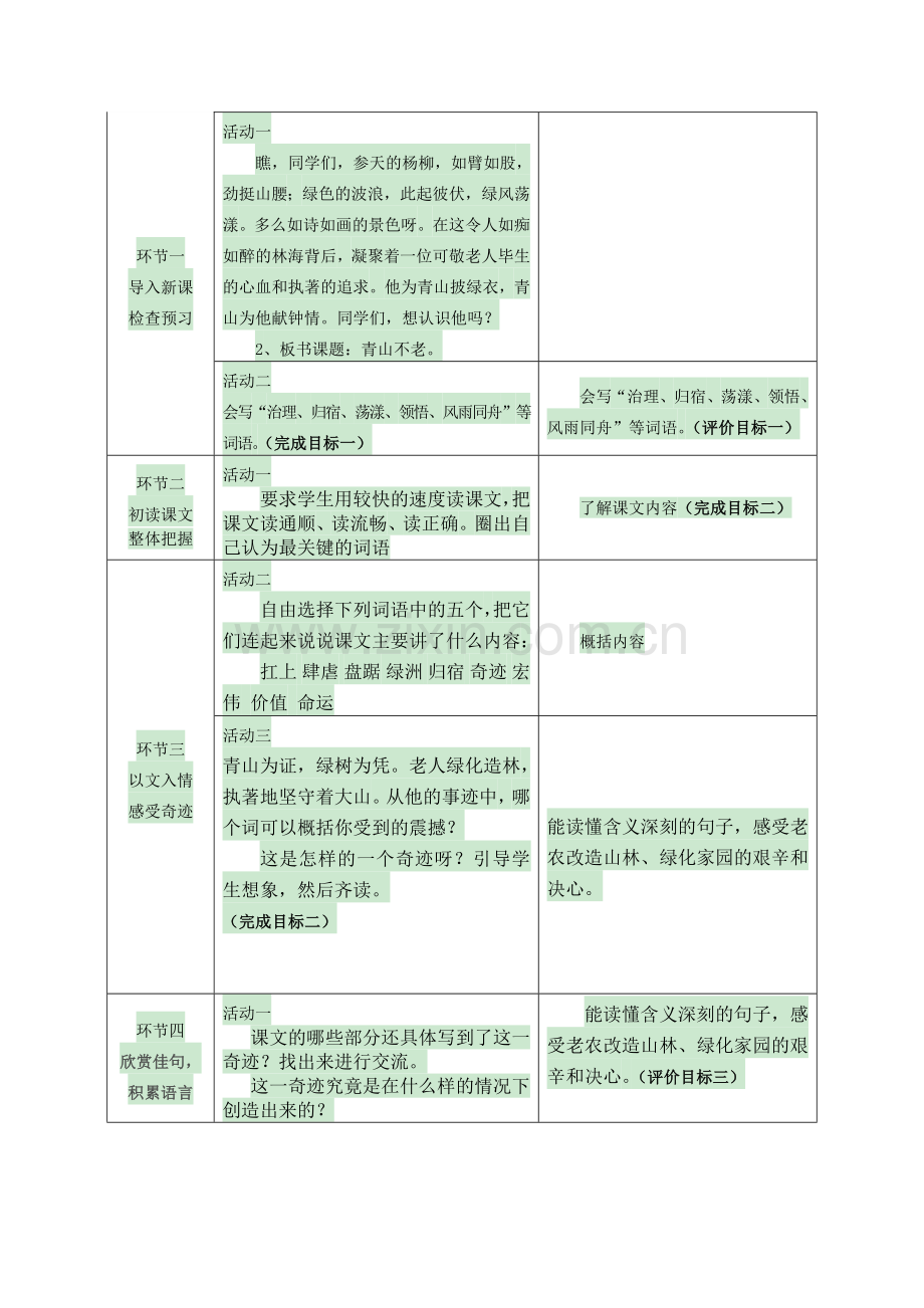 《青山不老》教案.docx_第2页