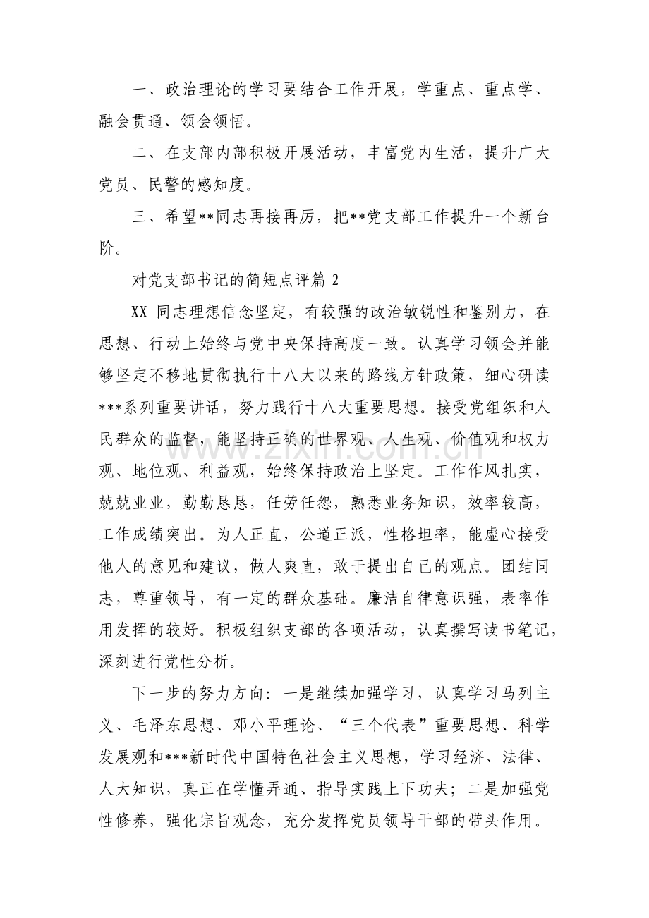 对党支部书记的简短点评集合4篇.pdf_第2页