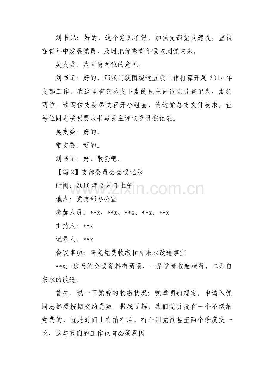 支部委员会会议记录范文(3篇).pdf_第3页