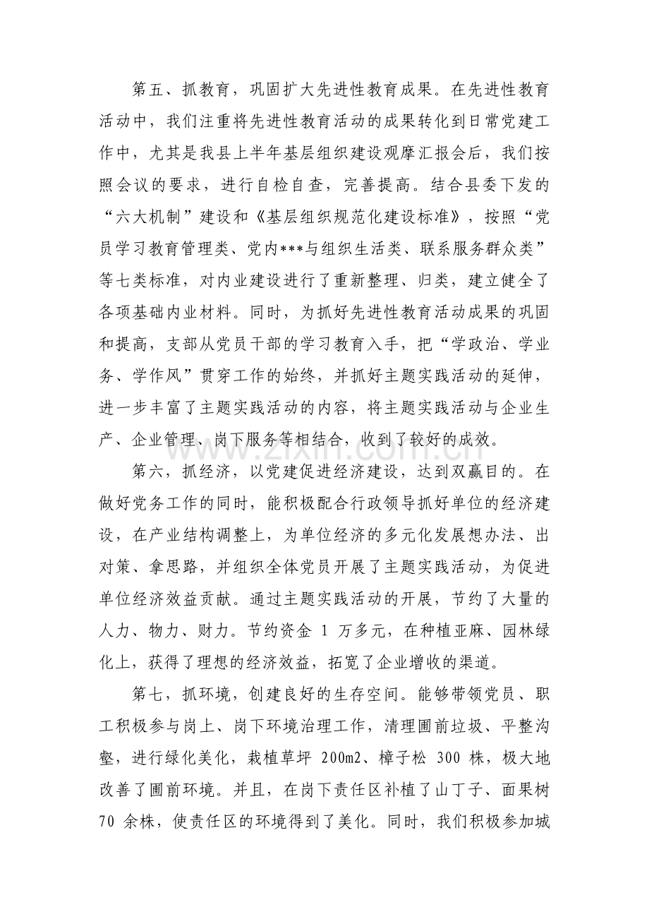 个人对党支部书记的意见范文(3篇).pdf_第3页