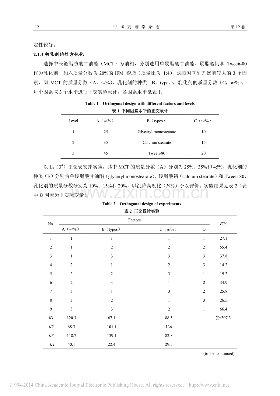 _吲哚美辛5-氟尿嘧啶甲酯吸干乳剂的制备.pdf_第3页