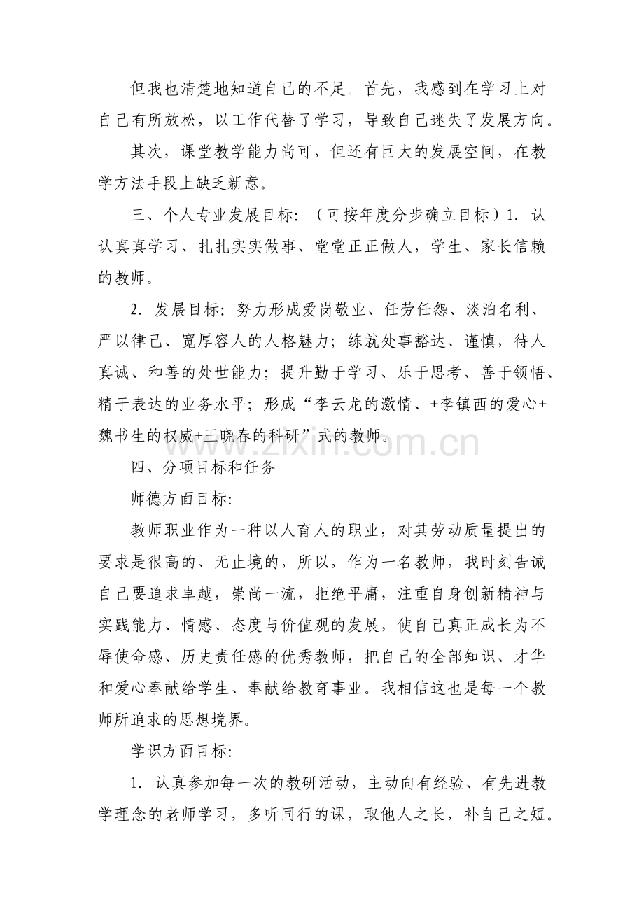 新教师个人专业发展规划范文(通用3篇).pdf_第2页