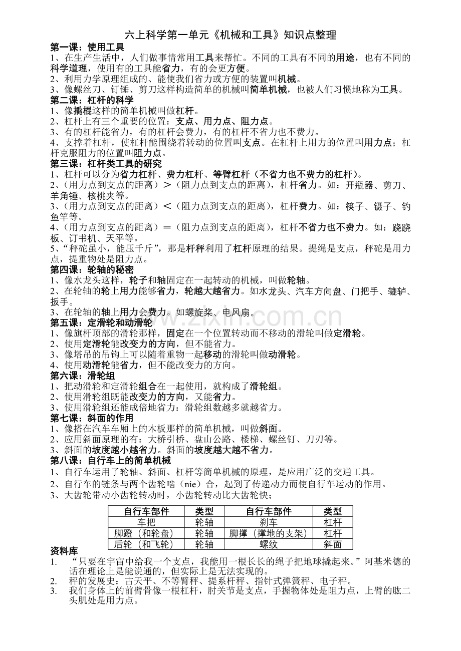 教科版六上科学第一单元知识点.doc_第1页