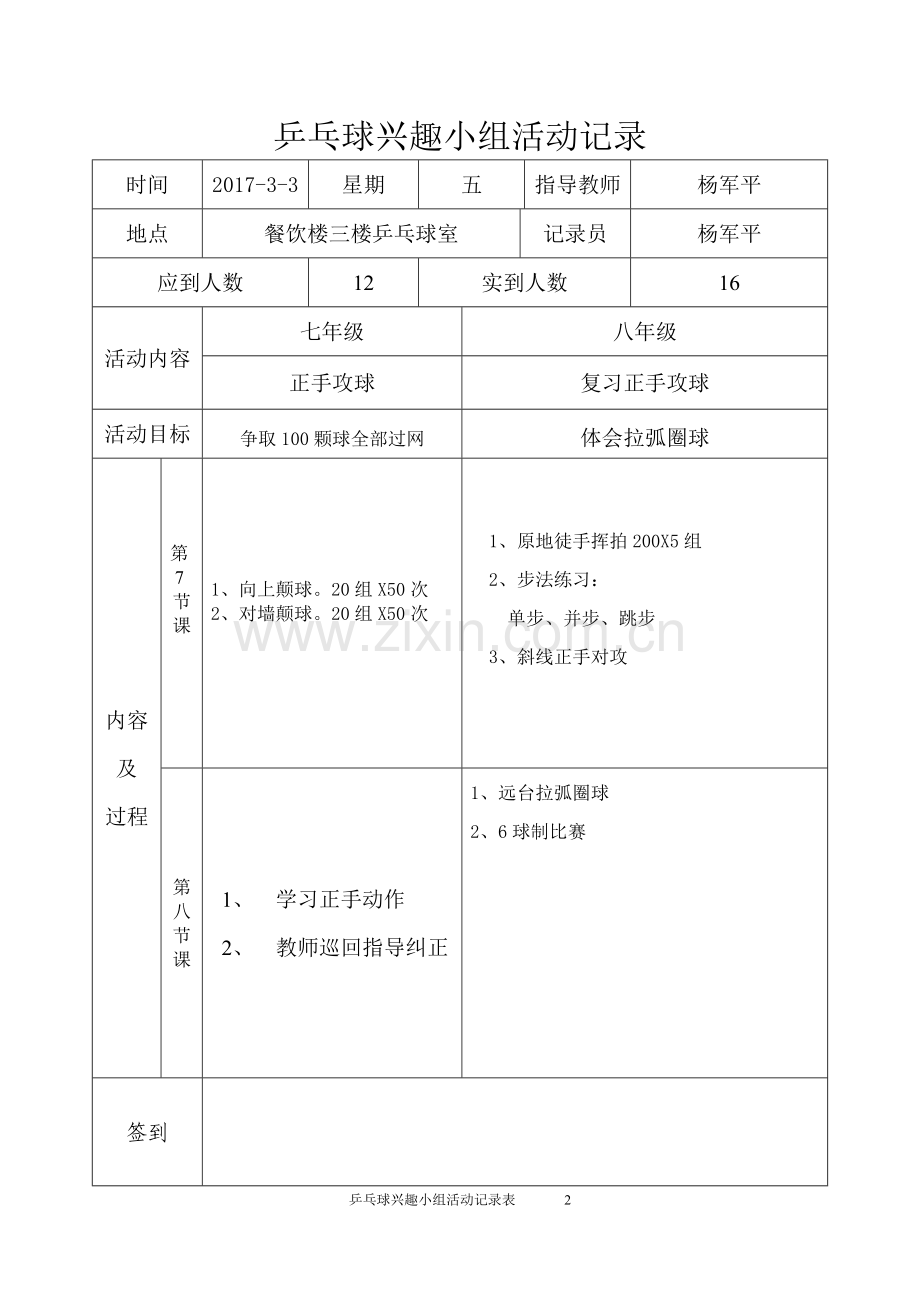 乒乓球兴趣小组活动记录.doc_第2页