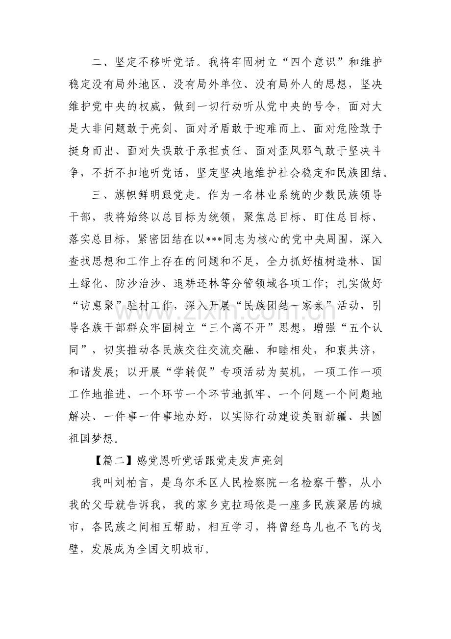 感党恩听党话跟党走发声亮剑集合3篇.pdf_第2页