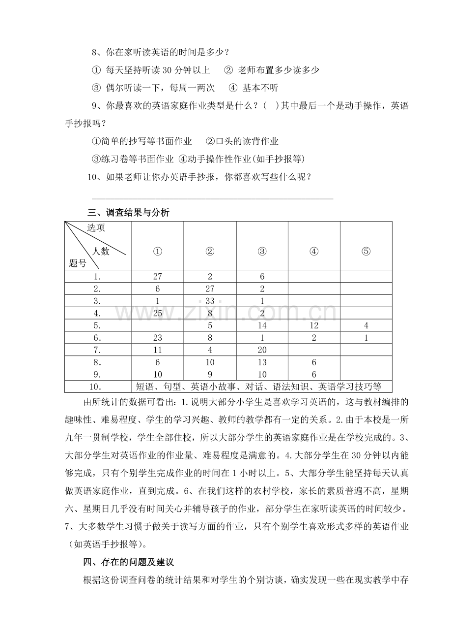 小学生英语家庭作业现状问卷调查总结.doc_第2页