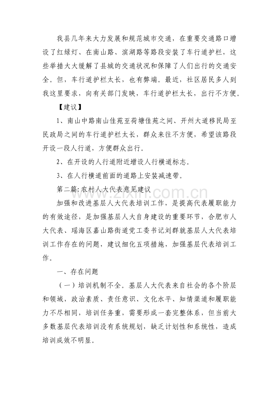 农村人大代表意见建议范文十篇.pdf_第2页