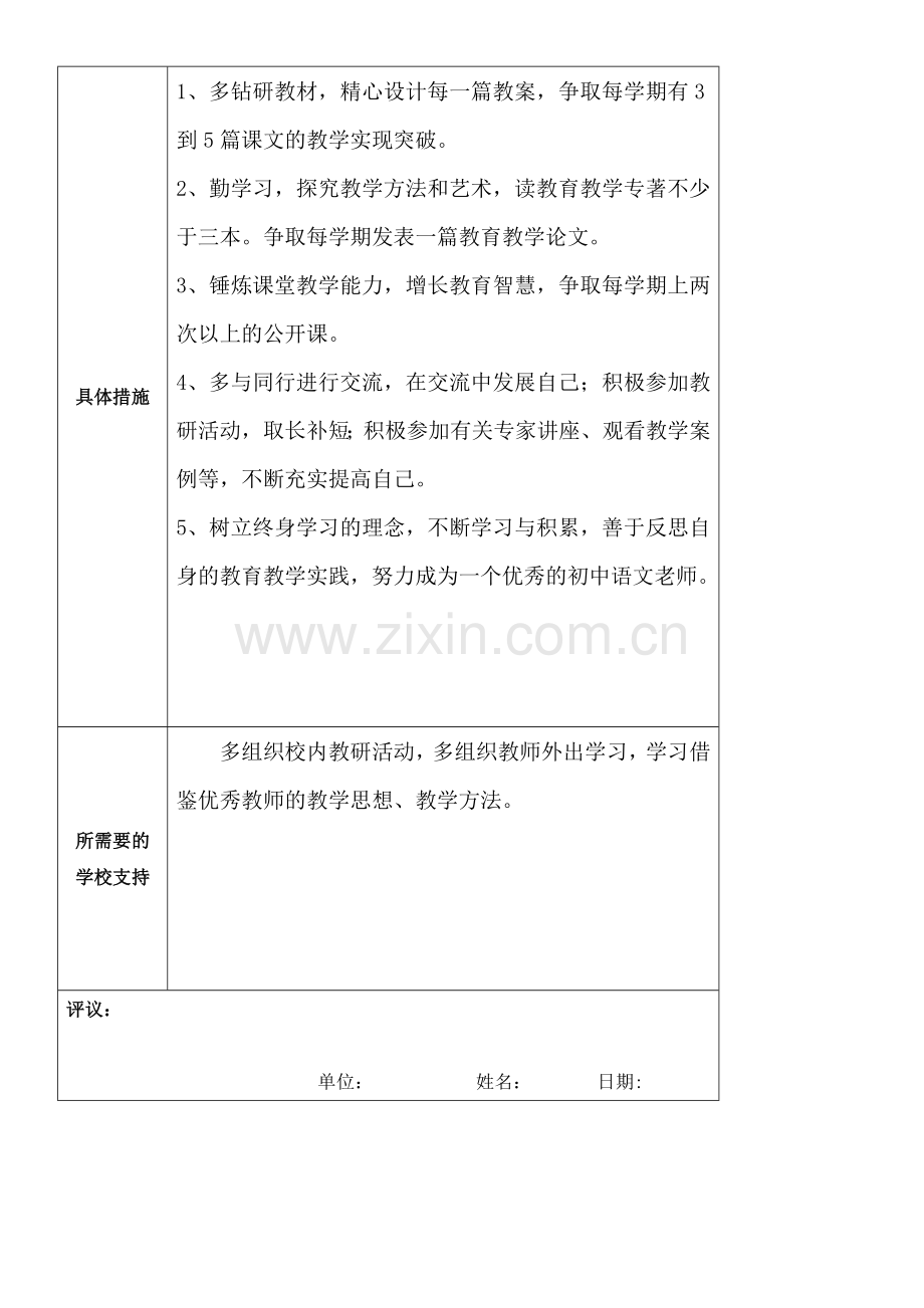 小学语文教师个人专业发展规划.docx_第2页