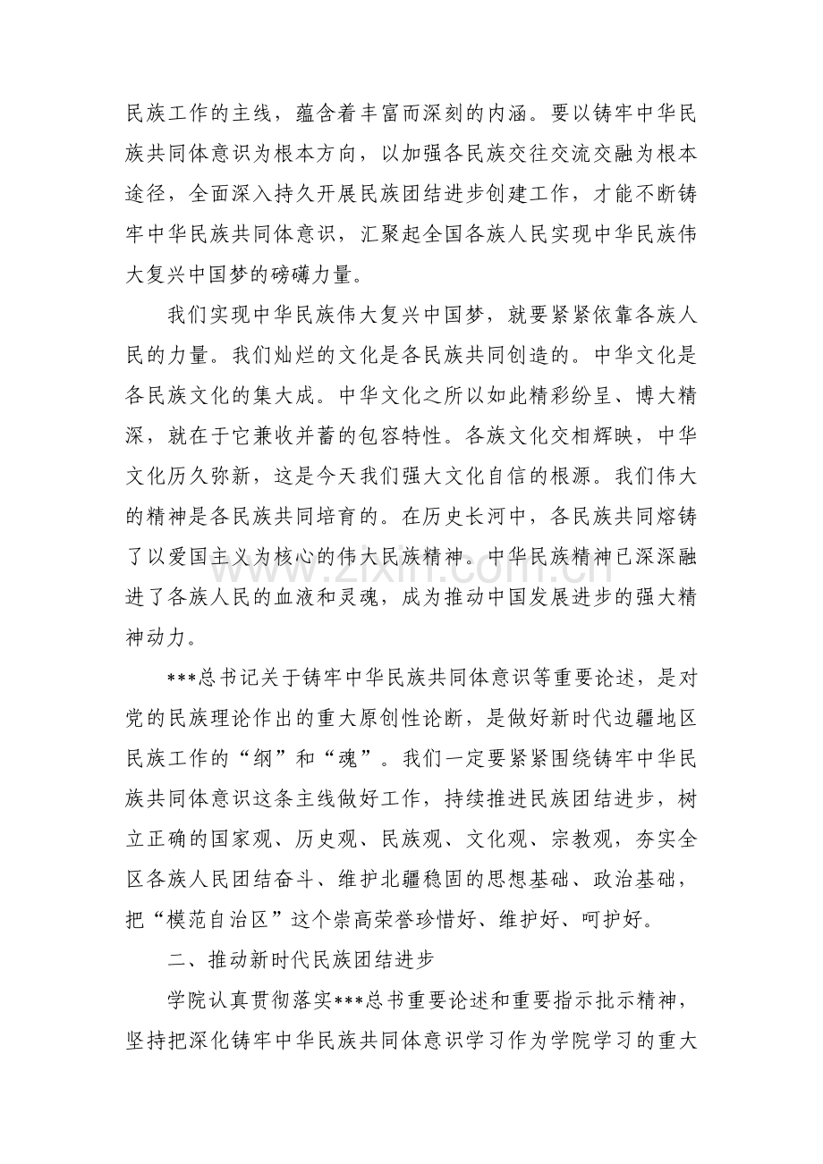 筑牢中华民族共同体意识研讨材料范文六篇.pdf_第2页