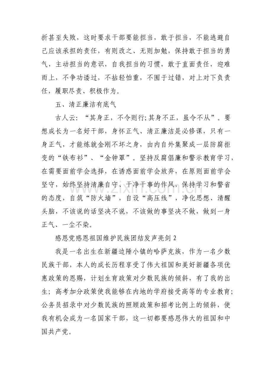 感恩党感恩祖国维护民族团结发声亮剑范文六篇.pdf_第3页