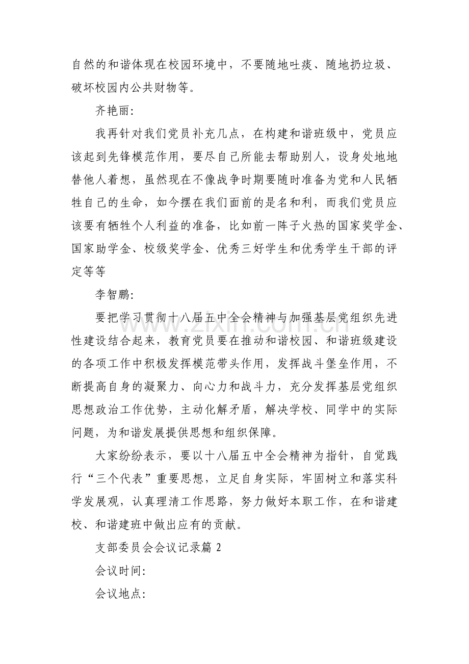 支部委员会会议记录范文(通用17篇).pdf_第2页