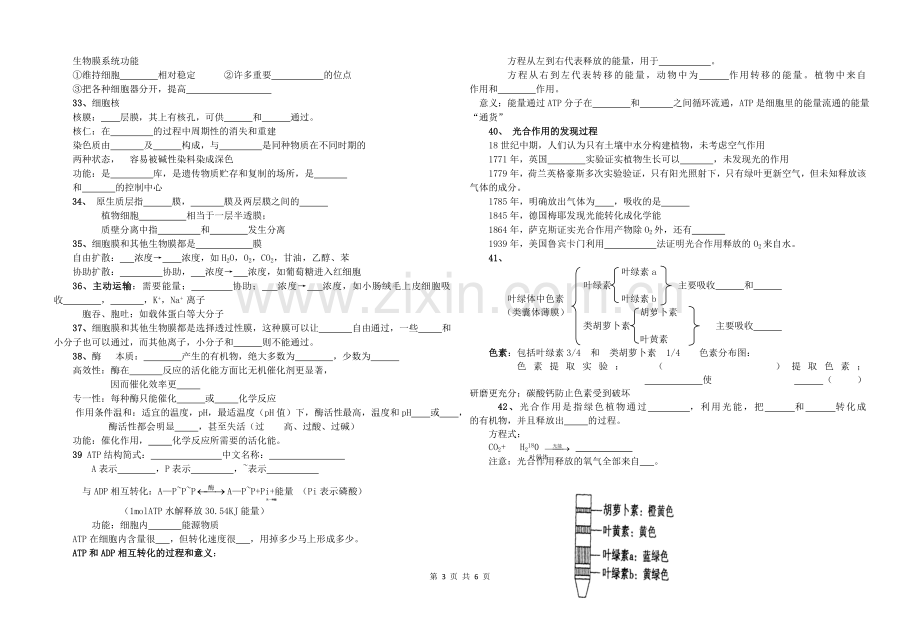 生物第一轮复习知识点填空.doc_第3页