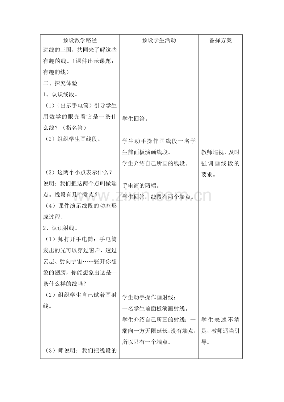 小学数学北师大四年级认识线教学设计.doc_第2页